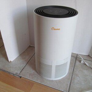 Crane UV Light Air Purifier with True HEPA Filter 3 Speed  300 Sq Ft Cover